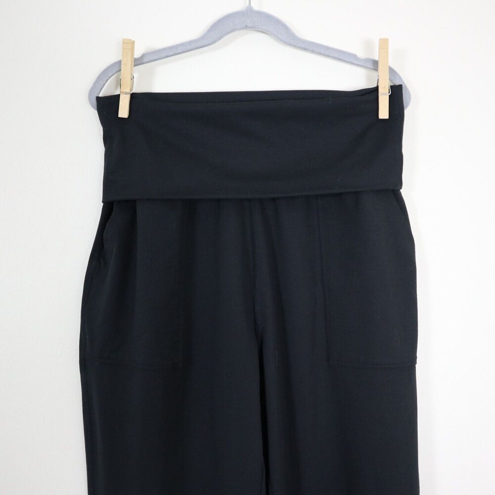 Offline by Aerie Size XS The Hugger Jogger Pants Black Fold Over Waist - Picture 3 of 10